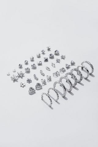 20 Pack Hoop And Stud Earrings