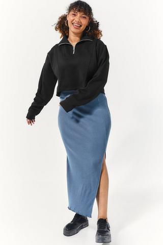 Ribbed Bodycon Skirt