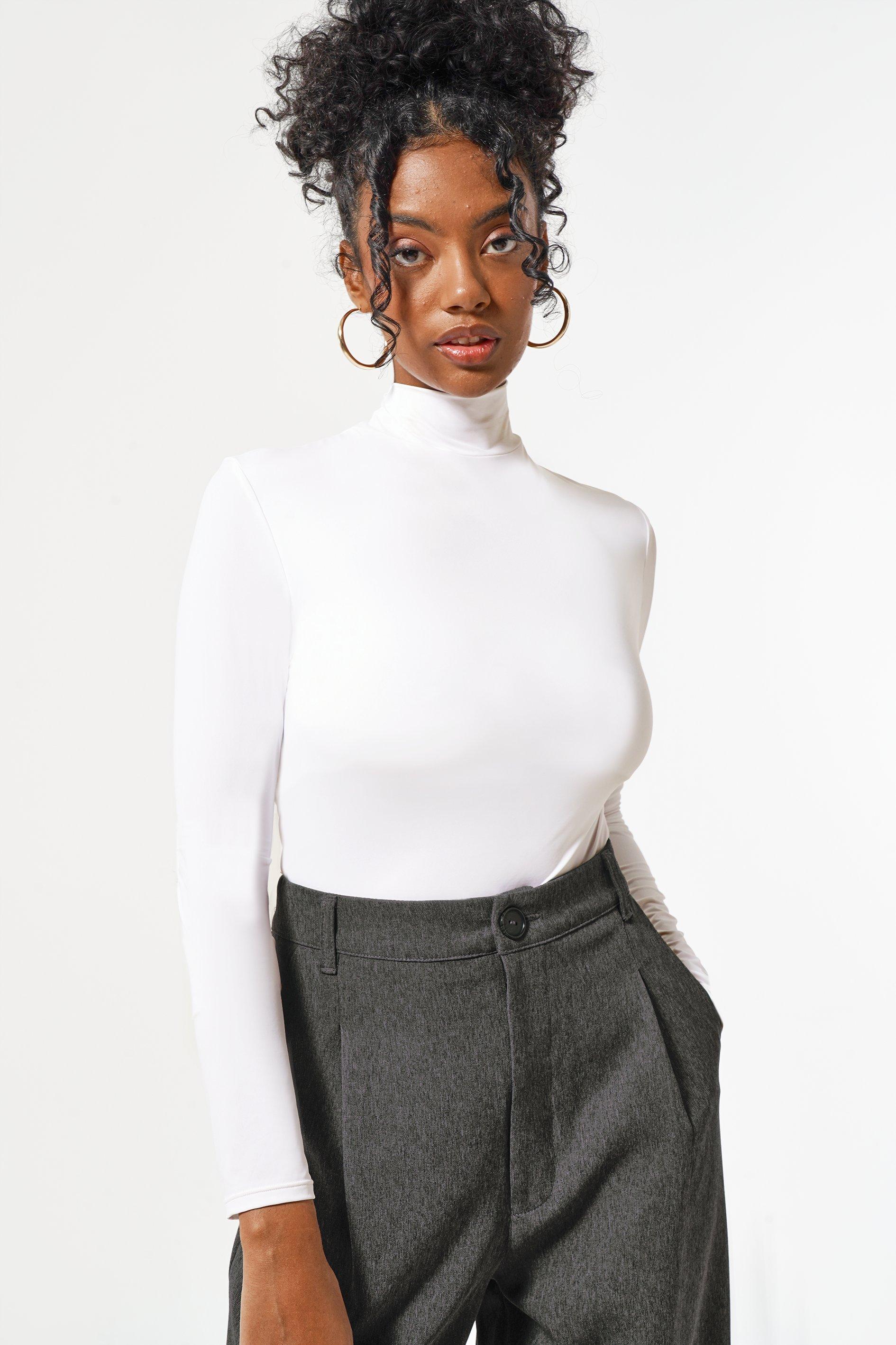 Bodysuit polo neck hotsell