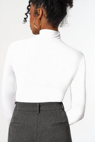 Skin Tight Polo Neck Bodysuit