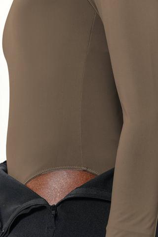 Skin Tight Polo Neck Bodysuit