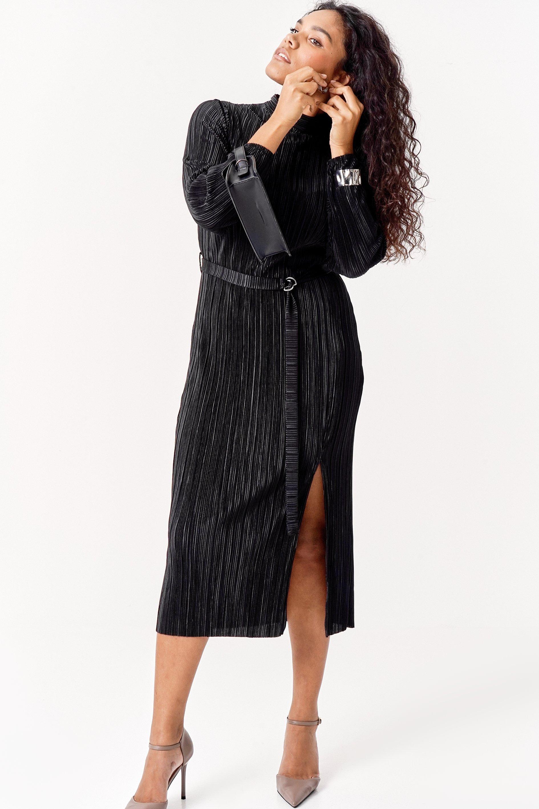 Long Sleeve Column Dress