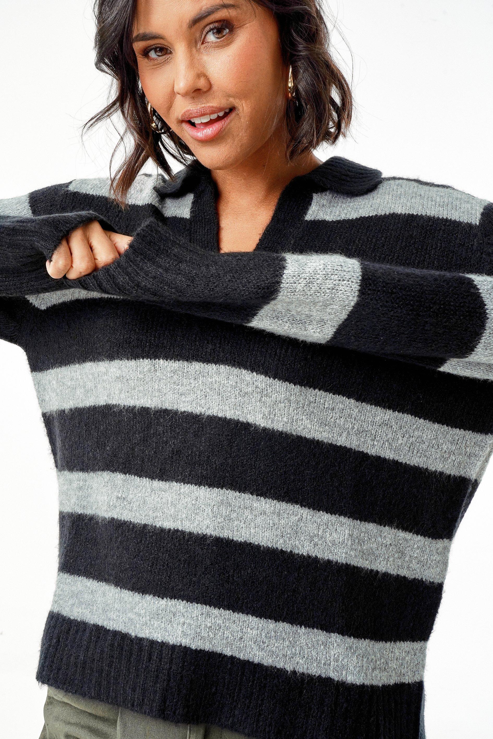 NKNIT ンニット stripe knit towel hoodie stripe KNIT towel hoodie