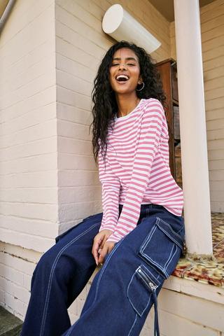 Stripe Long Sleeve Top
