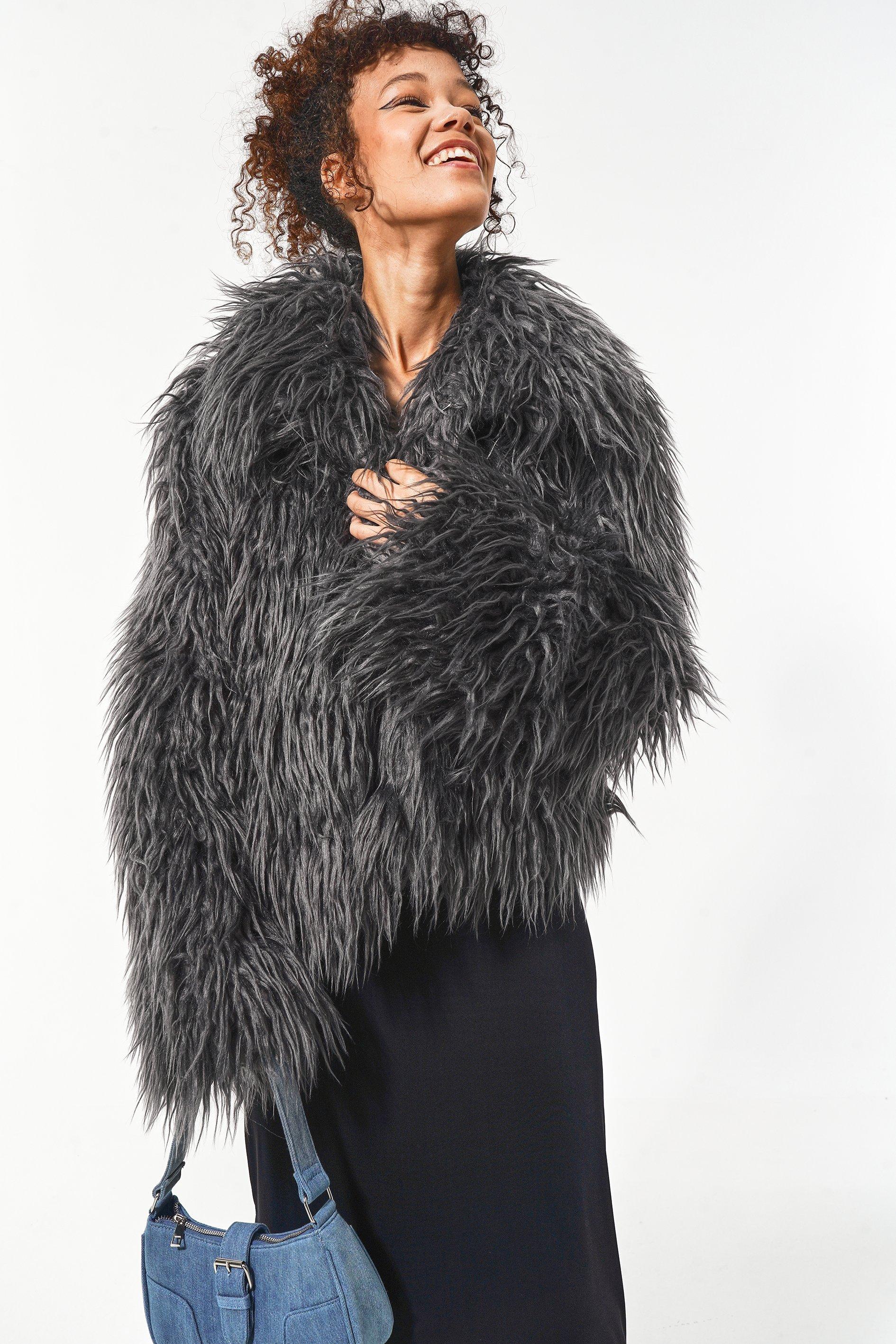 3510201 Fawn Artificial Fur Jacket main image 1