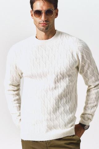 Cable Crew Neck Knit