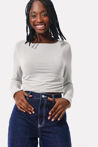 Ruched Long Sleeve Top