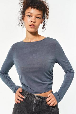 Ruched Long Sleeve Top