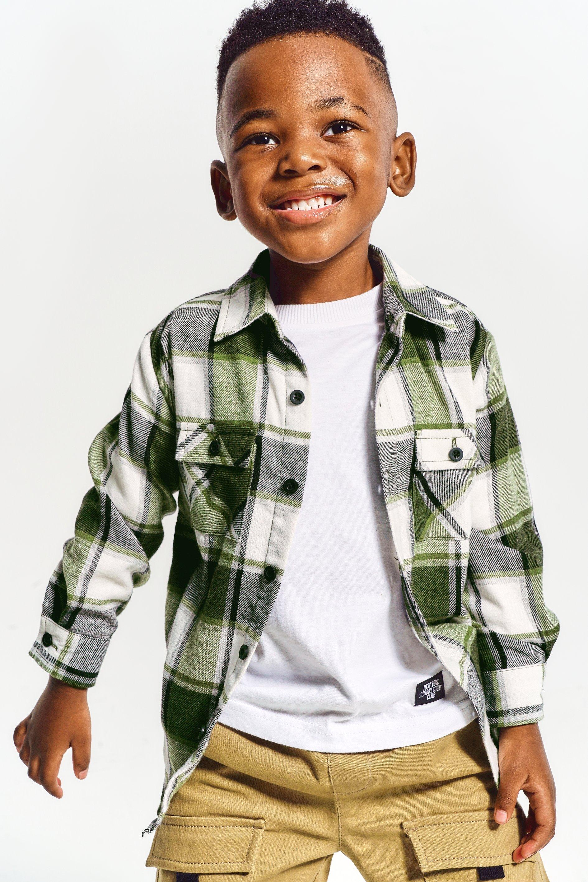 Baby Boy Full Sleeves Double Check Shirt