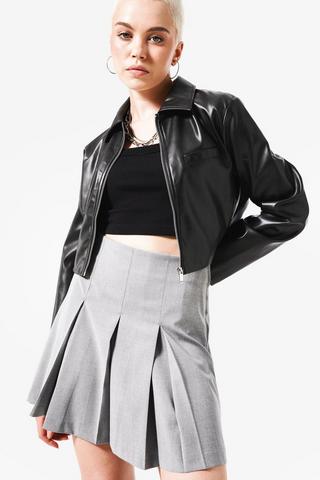 Pleated Mini Skirt
