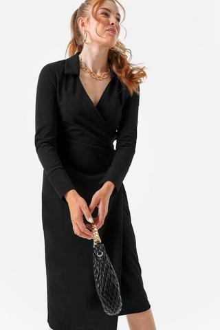 Fit And Flare Wrap Dress