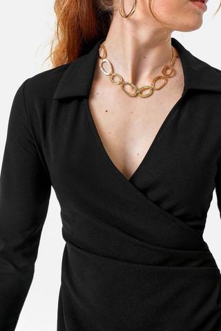 Fit And Flare Wrap Dress