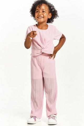 Short Sleeve Top And Pants Set