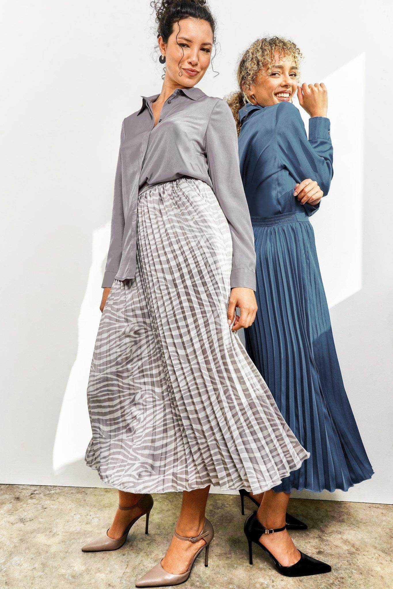 13023 Multi Colour Pleated Skirt Dress main image 0
