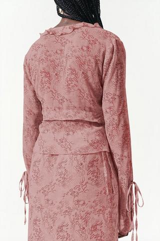 Pearl-Tie Front Top