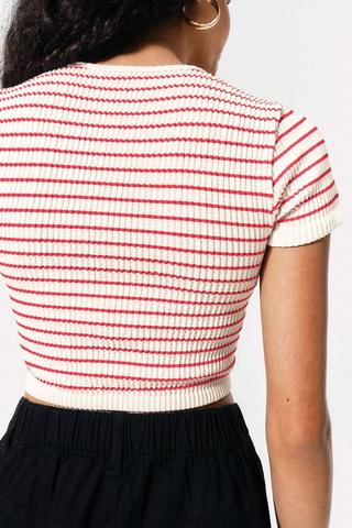 Stripe Seamless Fitted Top