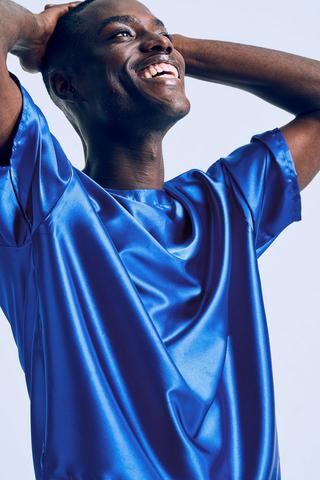 Oversized Satin T-Shirt
