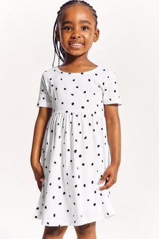 Polka Dot Fit And Flare Dress
