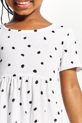 Polka Dot Fit And Flare Dress