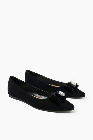 Ladies flat pump shoes best sale