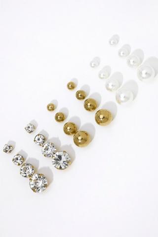 12 Pack Stud Earrings