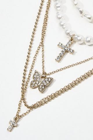 Oyster Bead Layered Necklace