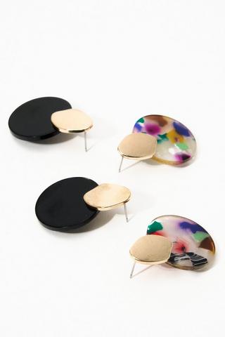 2 Pack Drop Stud Earrings