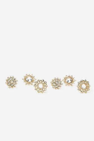 3 Pack Stud Earrings