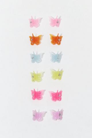 12 Pack Butterfly Clips