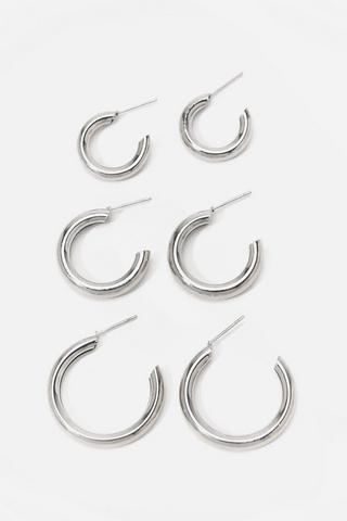 3 Pack Hoop Earrings