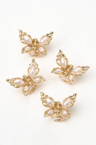 4 Pack Butterfly Hair Clips