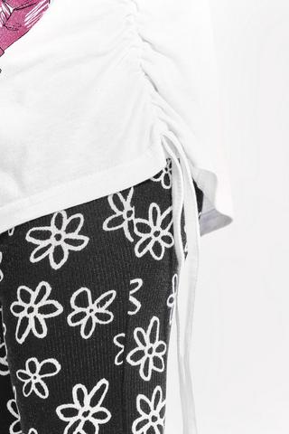 Short Sleeve Top And Leggings Set