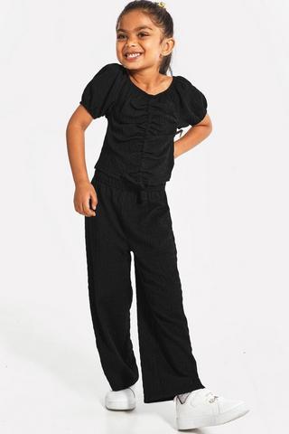 Short Sleeve Top And Pants Set