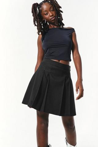 Pleated Mini Skirt