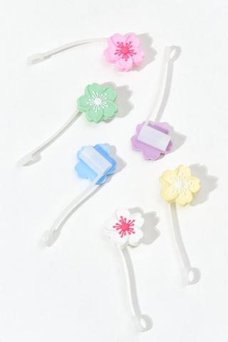 6 Pack Flower Straw Topper