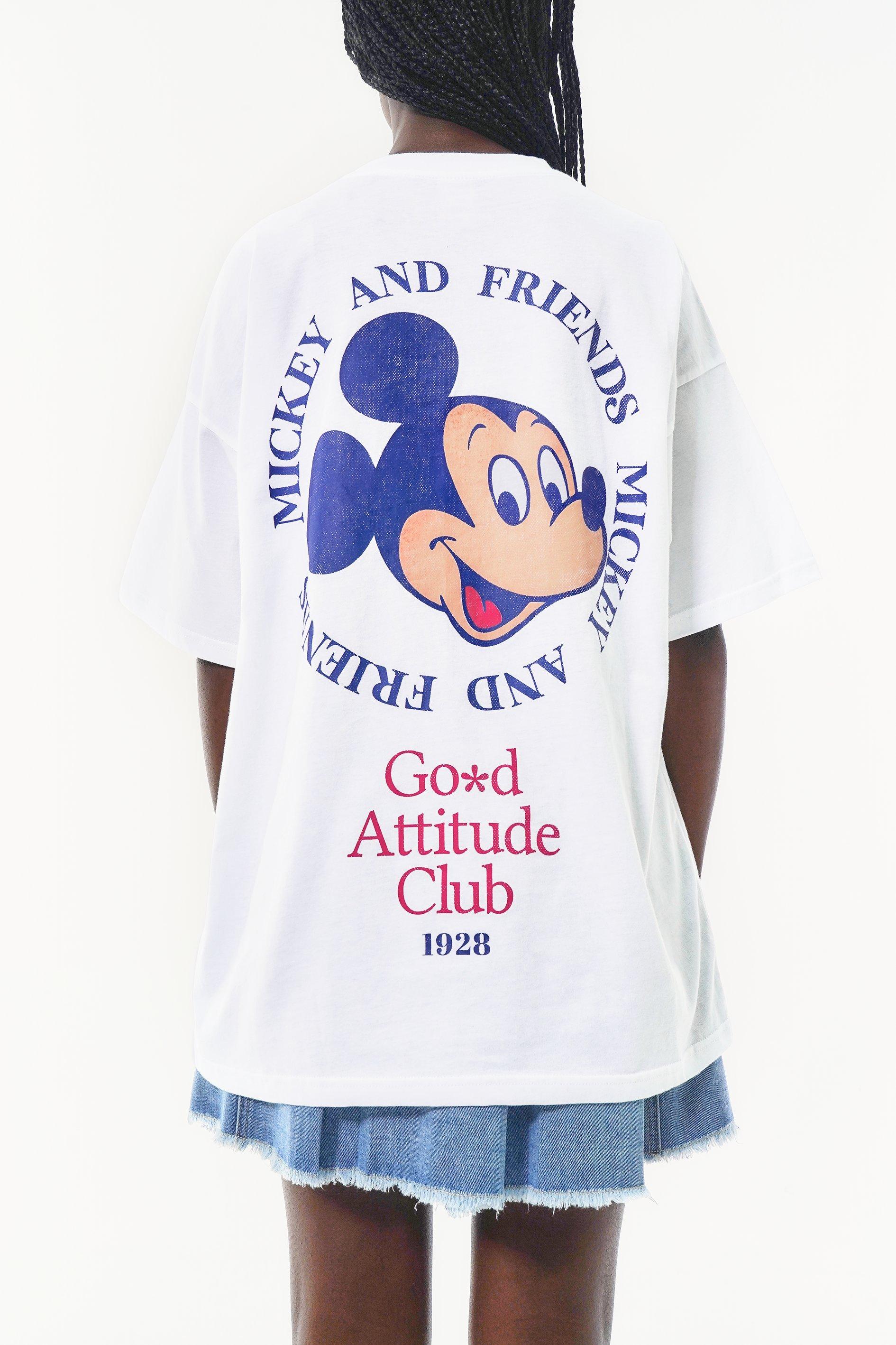 Oversized Mickey Mouse & Friends T-Shirt - Disney Character Grid Design Adult Tee