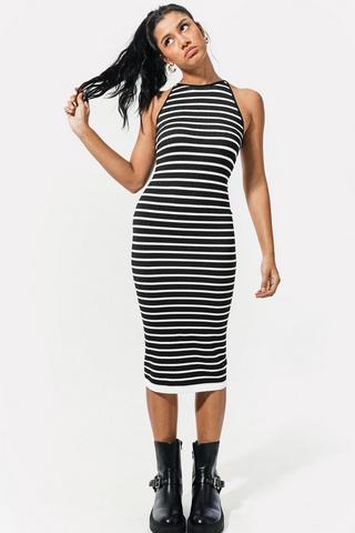 Seamless Stripe Bodycon Dress