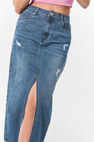 Denim Maxi Skirt