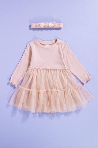 Long Sleeve Body Vest Dress And Headband Set