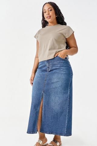 Denim Maxi Skirt