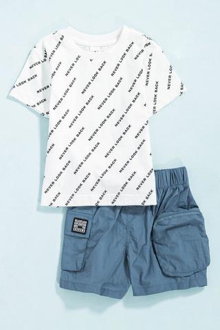 Graphic T-Shirt And Cargo Shorts Set