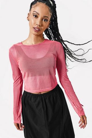 Mesh Long Sleeve Top