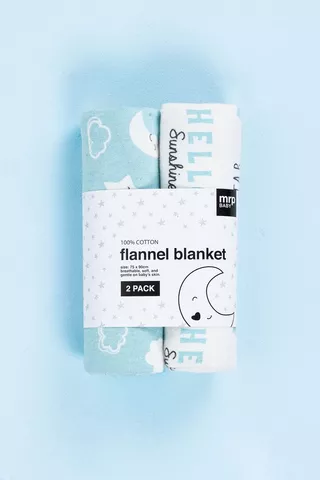 2 Pack Flannel Blankets
