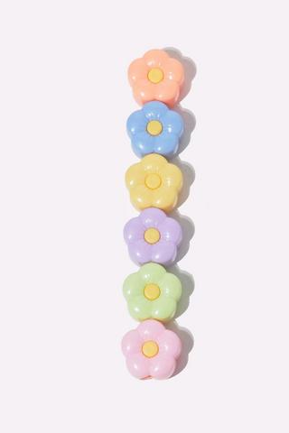 6 Pack Stacked Flower Highlighters 