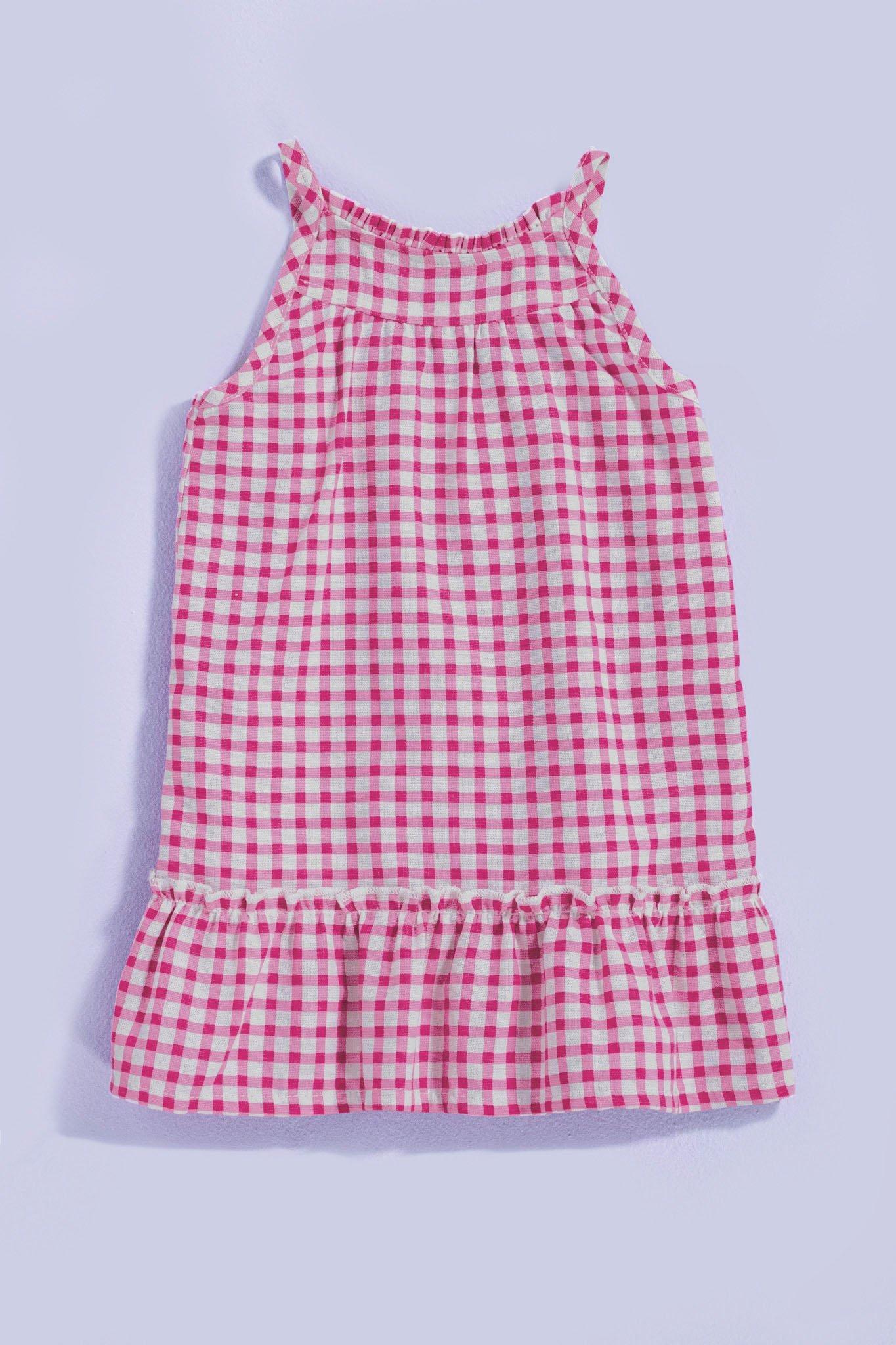 1210602 Multi Colour Shirt Collar Check Dress