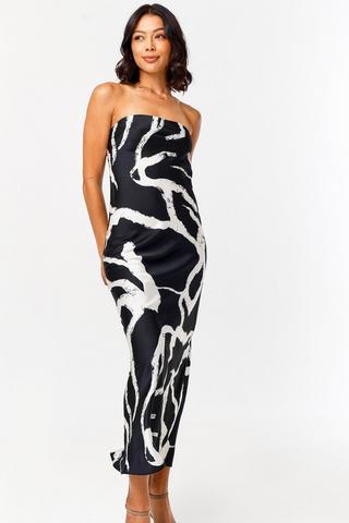 Satin Column Dress