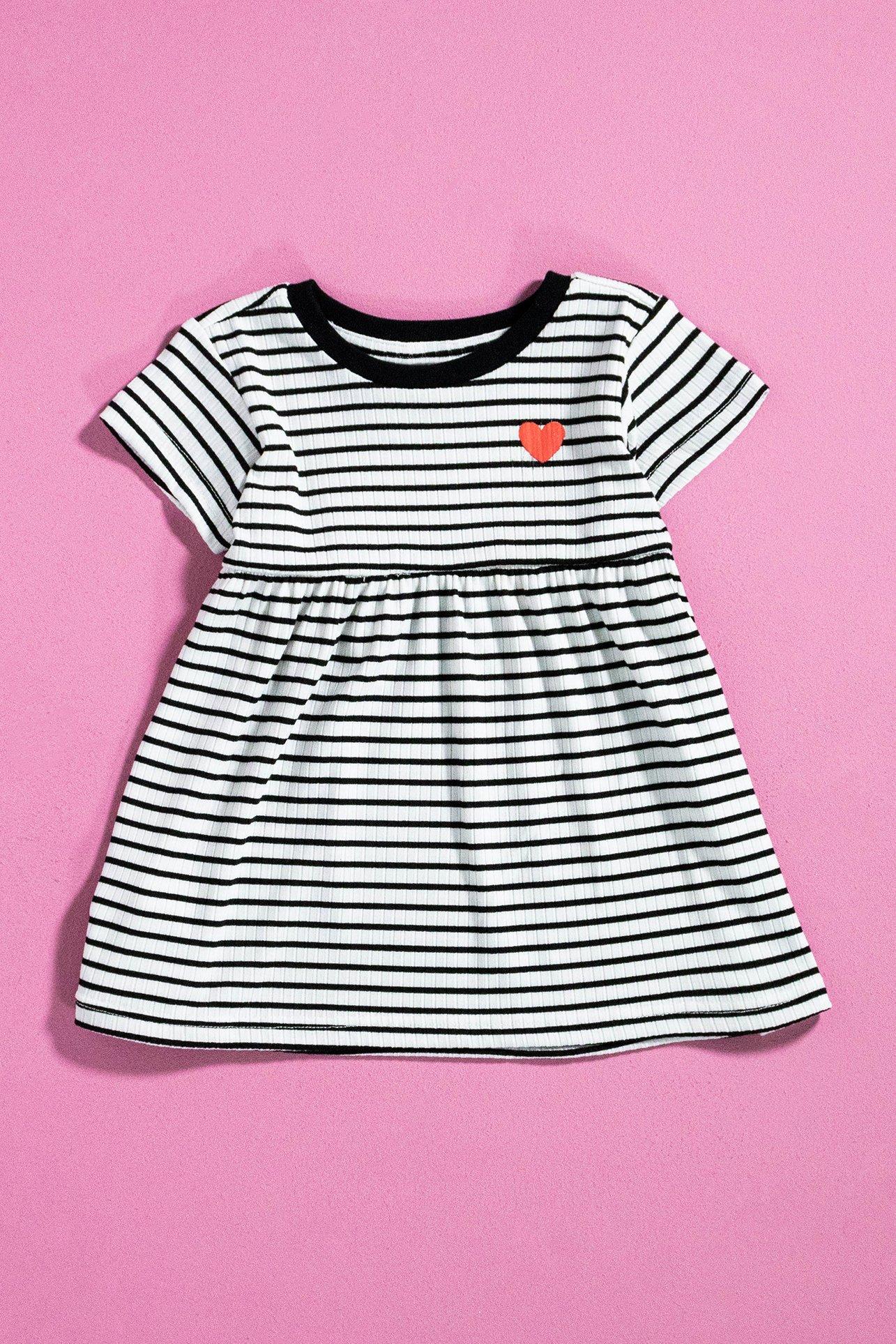 Stripe Zipper Play Dress