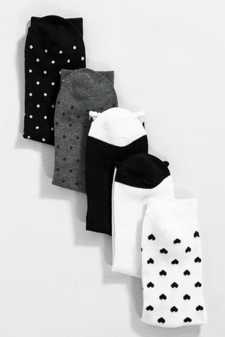 5 Pack Anklet Socks