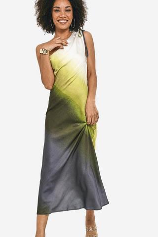 Satin Column Dress