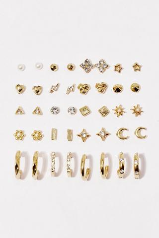 20 Pack Hoop And Stud Earrings